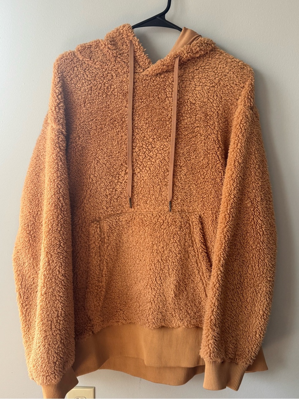 Leg3nd Plush Teddy Hoodie Sweater - Camel